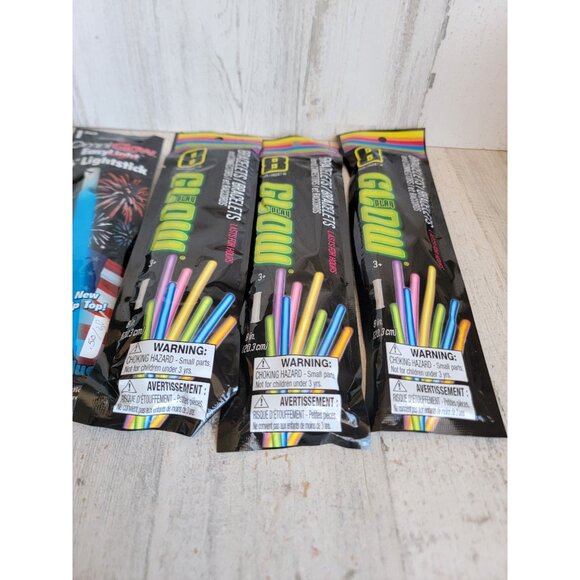 Glow in dark bracelet set USA July 4th multicolor Halloween accessory - Picture 5 of 7